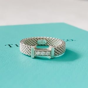 Tiffany and Co mesh diamond ring